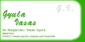 gyula vasas business card